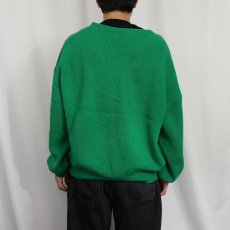 画像3: 70〜80's CHEMISE LACOSTE FRANCE製 ロゴ刺繍 ウールニットカーディガン SIZE5 (3)