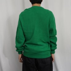 画像3: 70's IZOD OF LONDON LACOSTE ロゴ刺繍 アクリルニットカーディガン M (3)