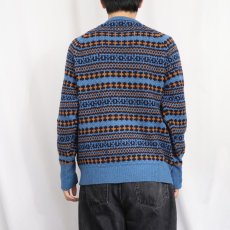 画像4: 70's PENDLETON USA製 フェアアイル柄 ウールニットセーター L (4)