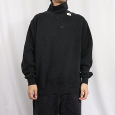 画像2: 90's RUSSELL ATHLETIC USA製 "HIGH COTTON" 前V タートルネックスウェット BLACK XXL (2)