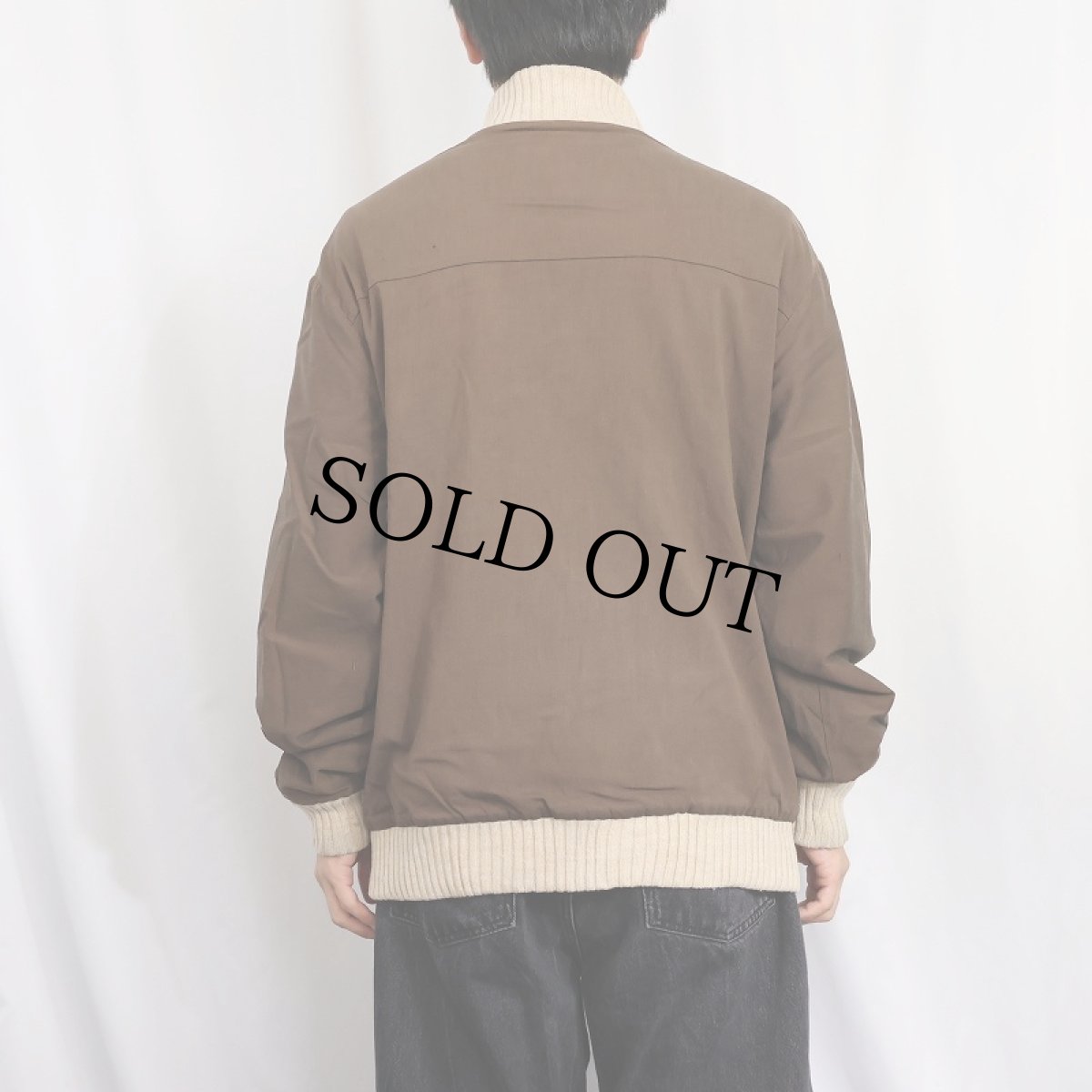 画像3: 70〜80's CHEMISE LACOSTE FRANCE製 ニット切り替え ポリコットン ジップジャケット SIZE4 (3)