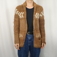 画像3: 柄織り モヘアニットカーディガン (3)