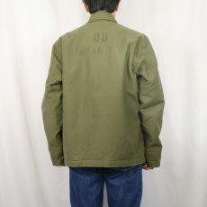 画像4: 70's U.S.NAVY A-2 ステンシル入り デッキジャケット LARGE (4)