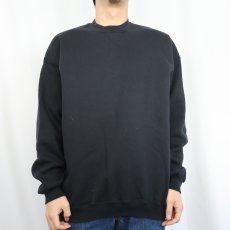 画像2: 90's DISCUS ATHLETIC 前V 無地スウェット BLACK XL (2)