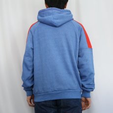 画像4: 90's NIKE 銀タグ ロゴ刺繍 スウェットジップパーカー L (4)