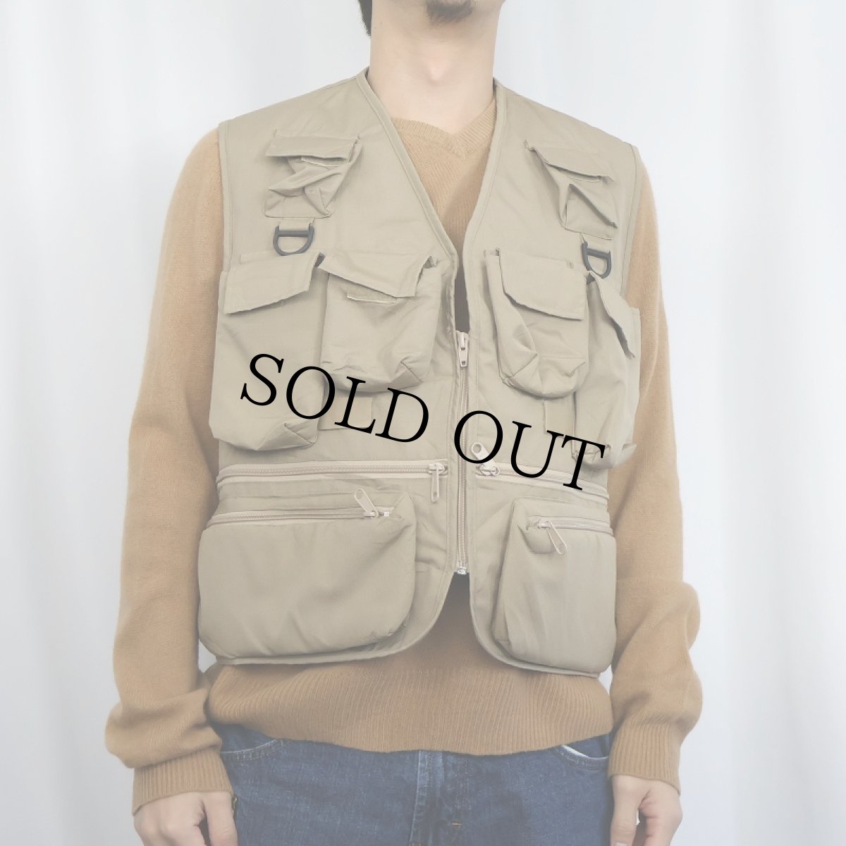 画像4: 80〜90's L.L.Bean フィッシングベスト M (4)