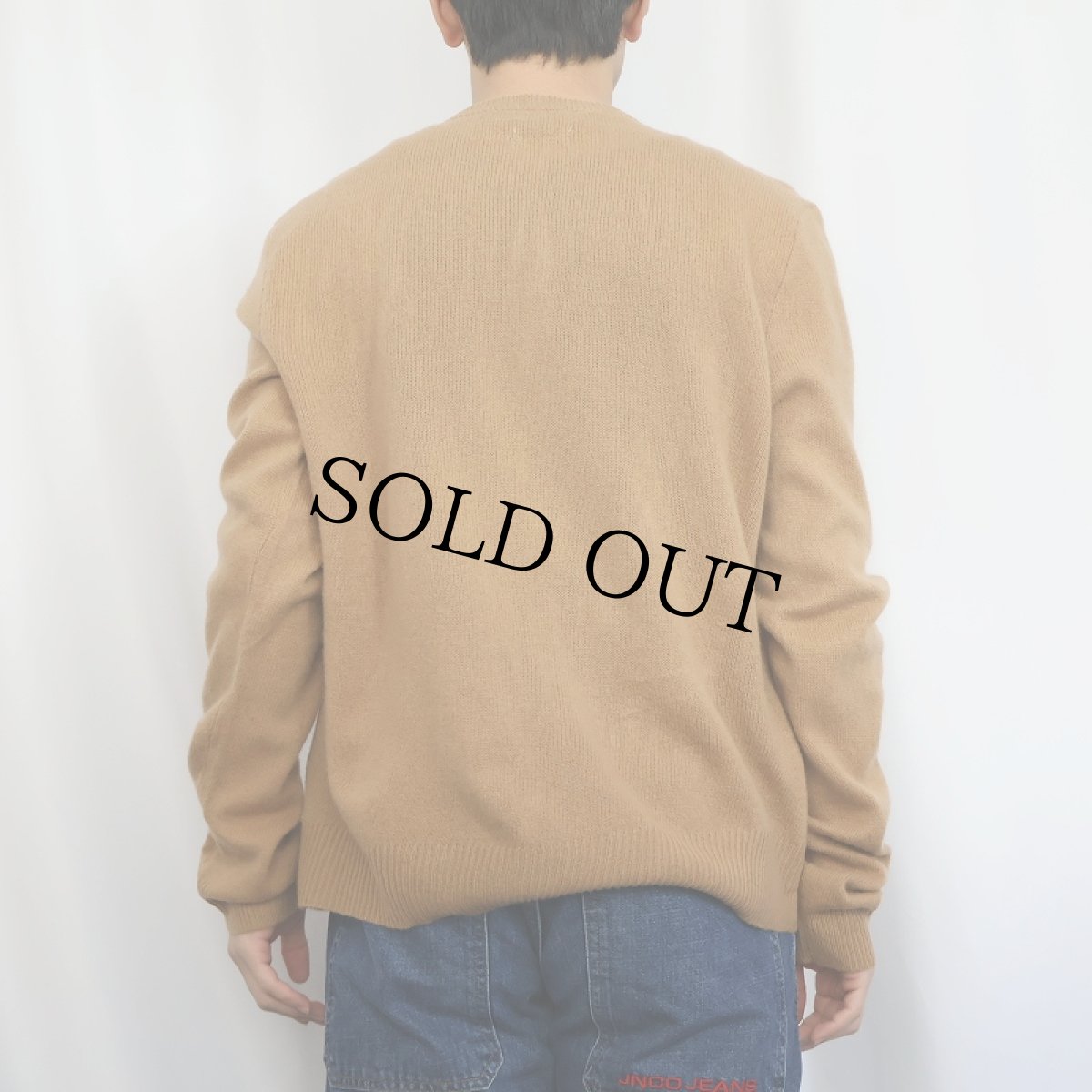 画像3: POLO Ralph Lauren ロゴ刺繍 Vネック ウールニットセーター M (3)