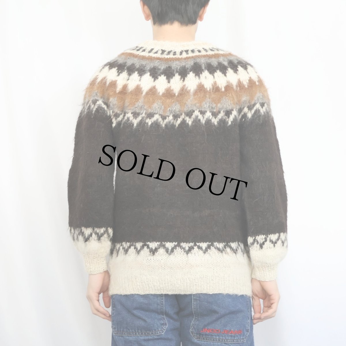 画像3: ノルディック柄 モヘアニットセーター  (3)