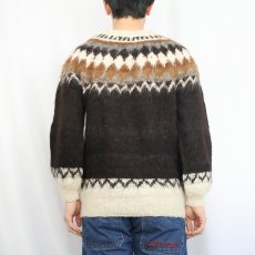 画像3: ノルディック柄 モヘアニットセーター  (3)