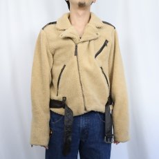 画像2: POLO Ralph Lauren "Double Riders Type" ボアライダースジャケット タグ付き未使用 L  (2)