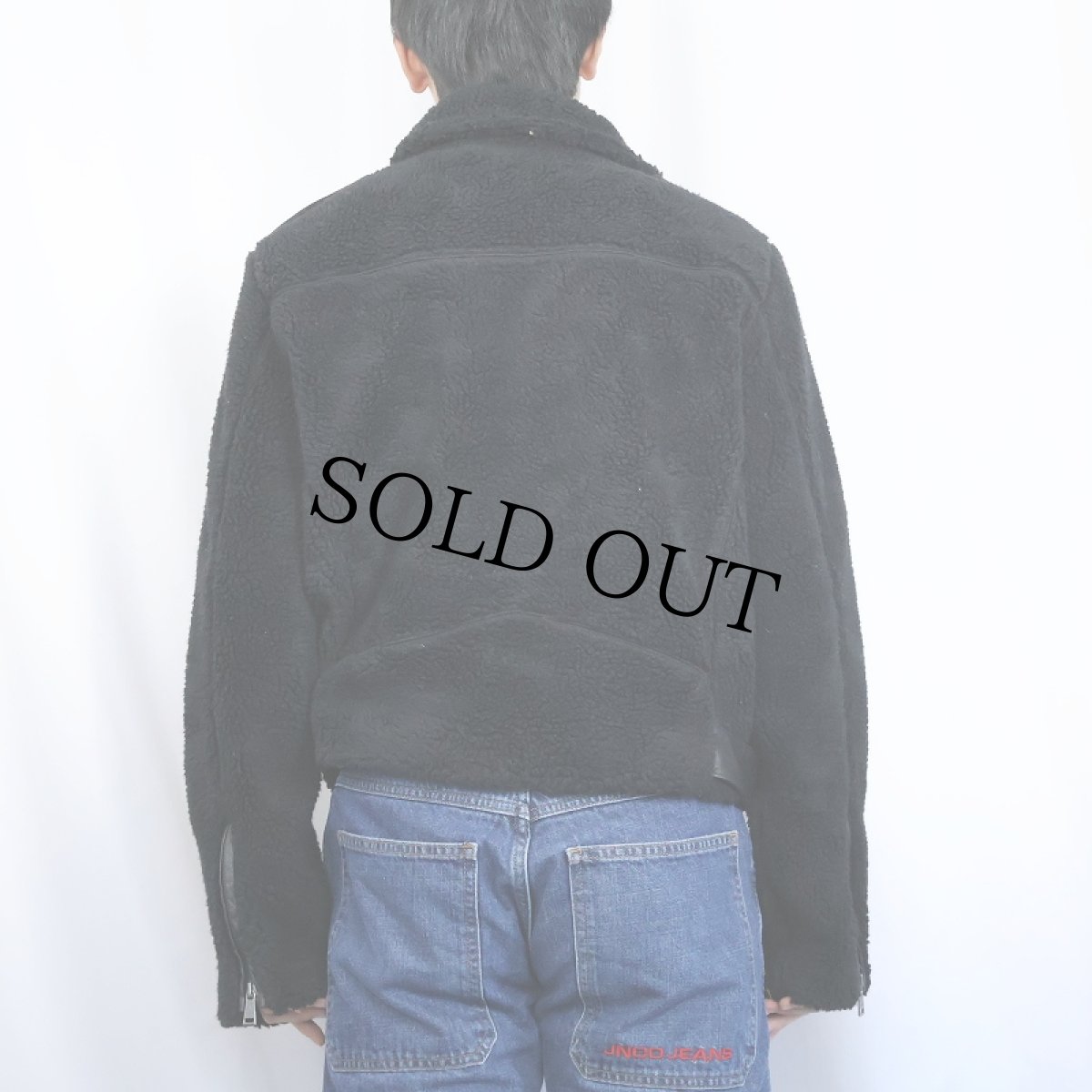 画像3: POLO Ralph Lauren "Double Riders Type" ボアライダースジャケットBLACK タグ付き未使用 L  (3)