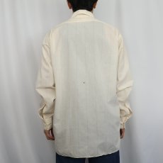 画像3: 60〜70's KNOX USA製 ストライプ柄 マチ付き コットンシャツ SIZE16 1/2 (3)