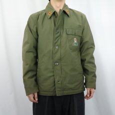 画像3: 80's U.S.NAVY A-2 ペイント デッキジャケット (3)