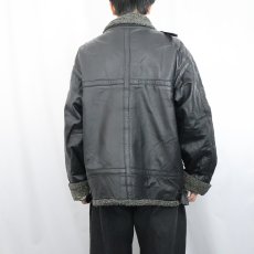 画像4: "B-3 TYPE" ボアライナー レザージャケット BLACK (4)