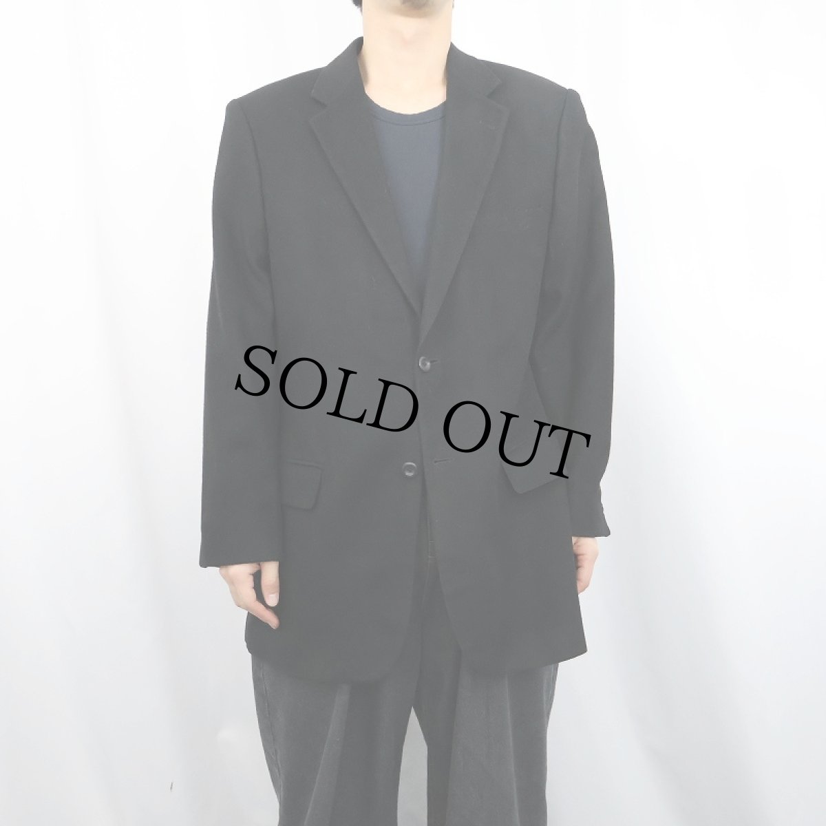 画像2: PRONTO UOMO カシミアテーラードジャケット BLACK SIZE44 (2)