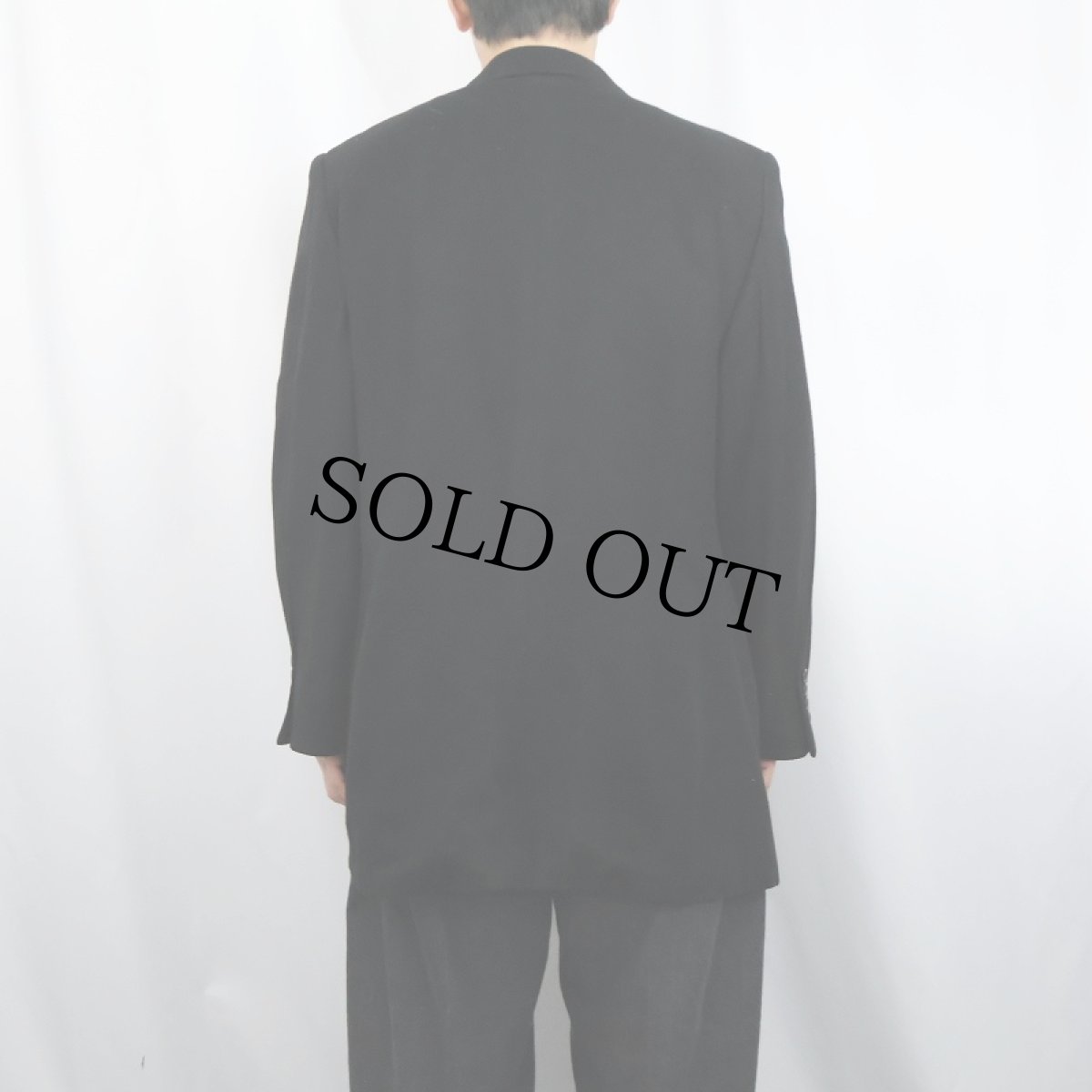 画像3: PRONTO UOMO カシミアテーラードジャケット BLACK SIZE44 (3)