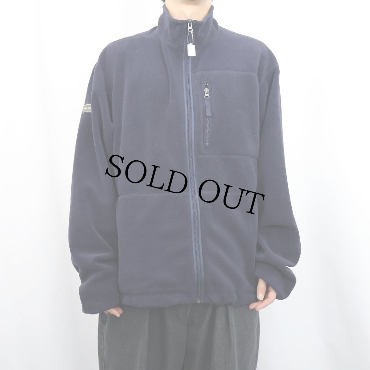 画像2: 90's POLO SPORT Ralph Lauren フリースジップジャケット NAVY XL (2)