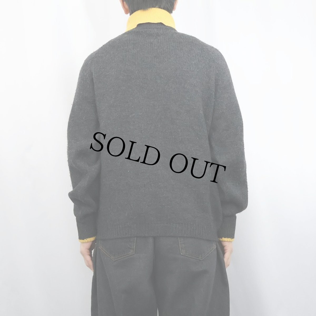 画像6: 【SALE】 80's〜 Newport of Canada 切り替えデザイン タートルネック ウールニットセーター GRAY (6)
