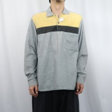 画像3: 60's PILGRIM 切り替えデザイン コットンプルオーバーシャツ L (3)