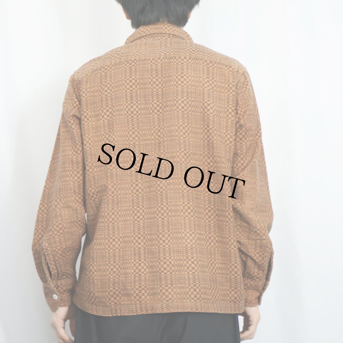 画像3: 50〜60's Sportswear ジオメトリック柄 プリントネルシャツ M (3)