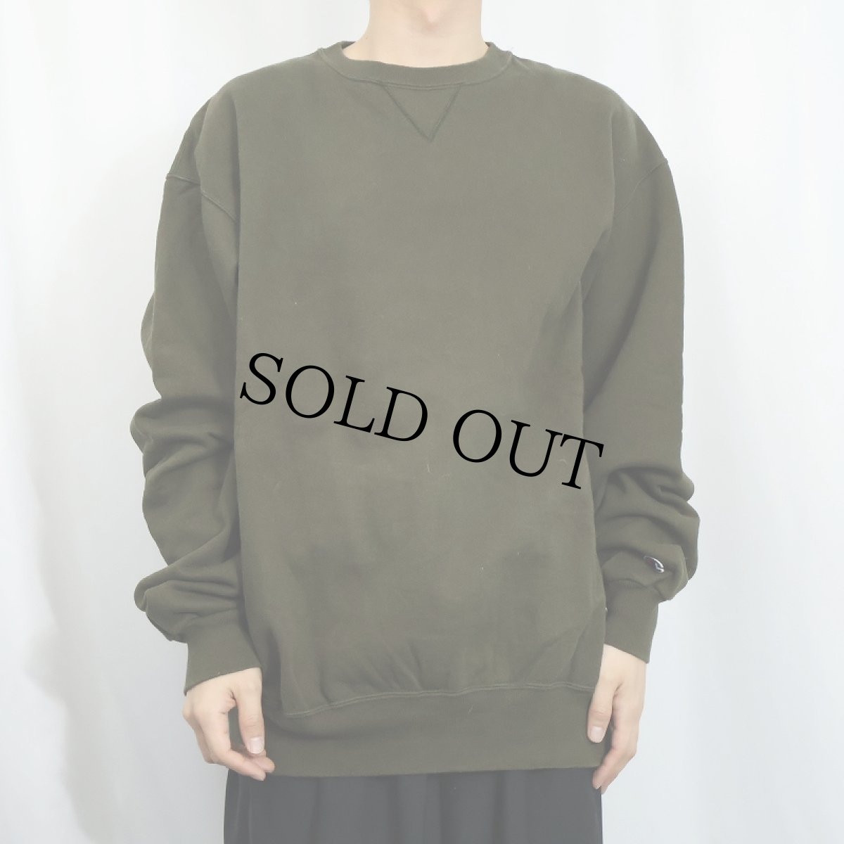 画像2: 80〜90's Champion USA製 青刺繍タグ 後期 前V スウェット XXL (2)