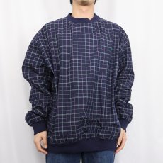 画像2: POLO GOLF RALPH LAUREN チェック柄 コットンプルオーバー NAVY XL (2)