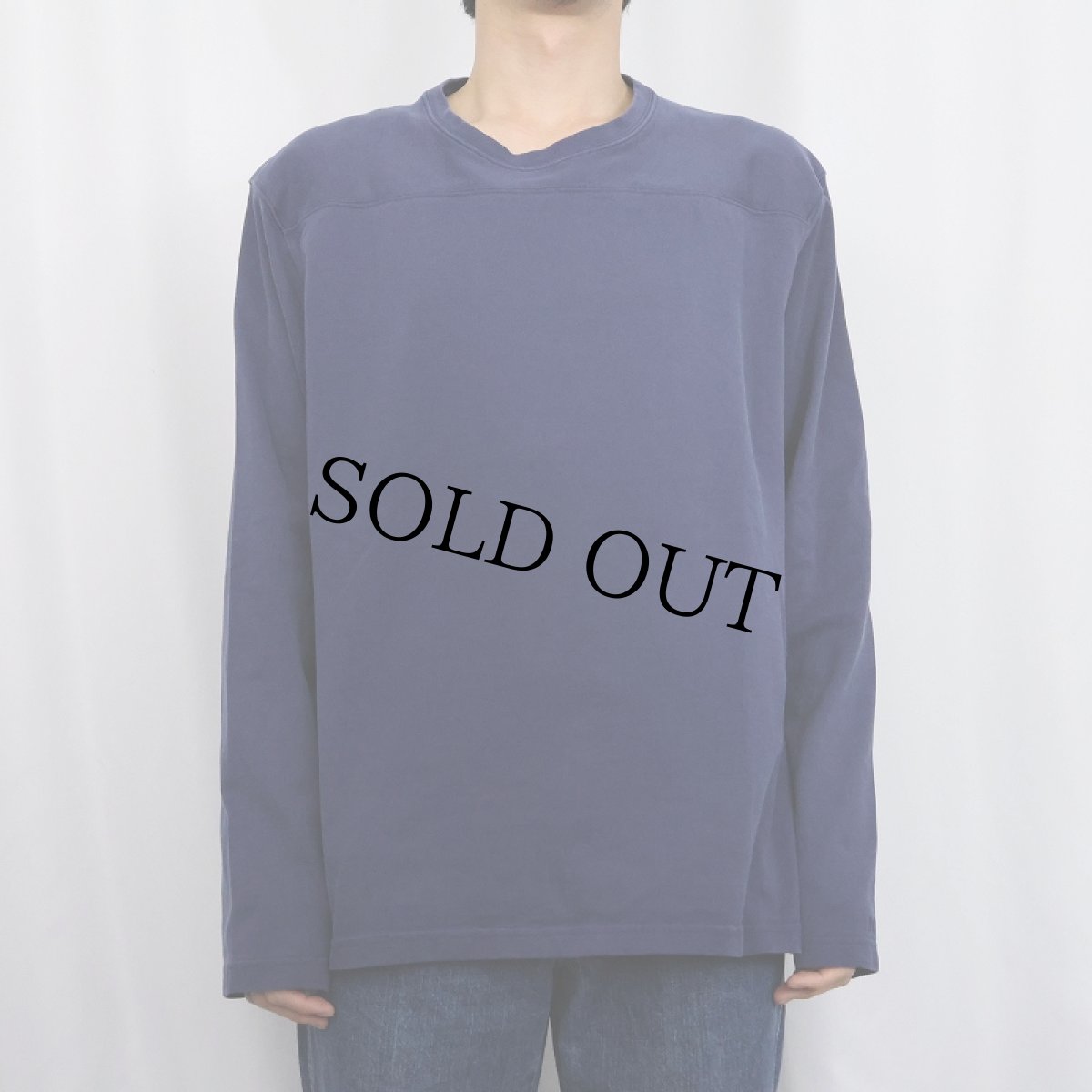 画像2: POLO Ralph Lauren 無地 フットボールロンＴ NAVY XL (2)