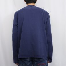 画像3: POLO Ralph Lauren 無地 フットボールロンＴ NAVY XL (3)