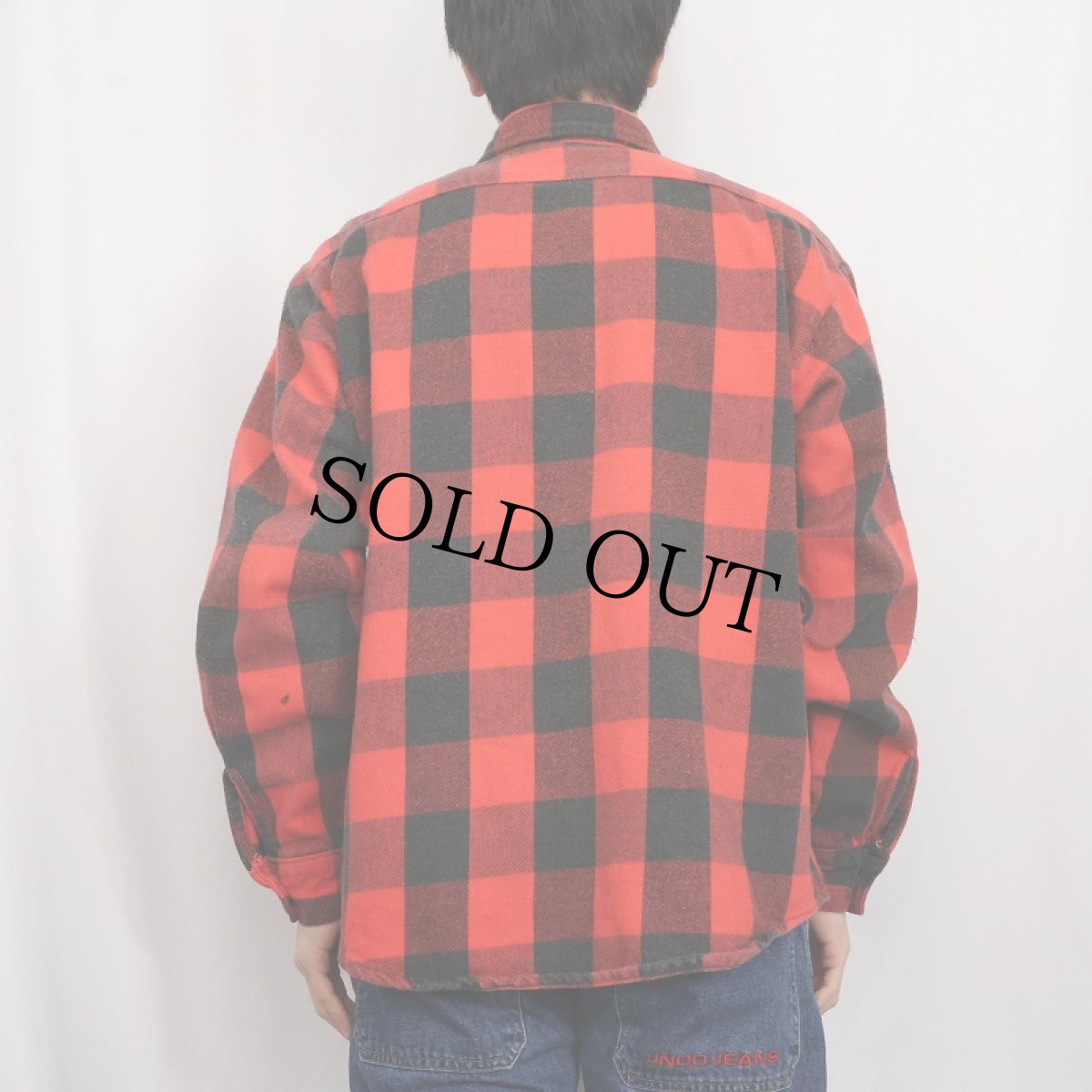 画像3: 70〜80's FIVER BROTHER USA製 バッファローチェック柄 ヘビーネルシャツ L (3)