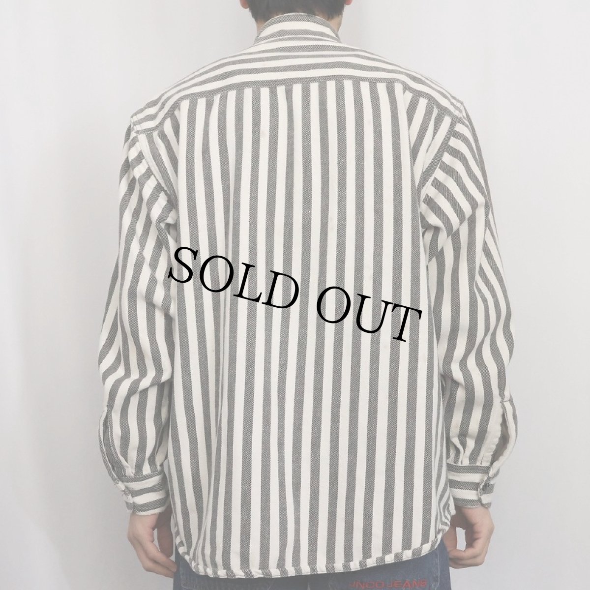 画像3: ストライプ柄 ヘビーネルシャツ (3)