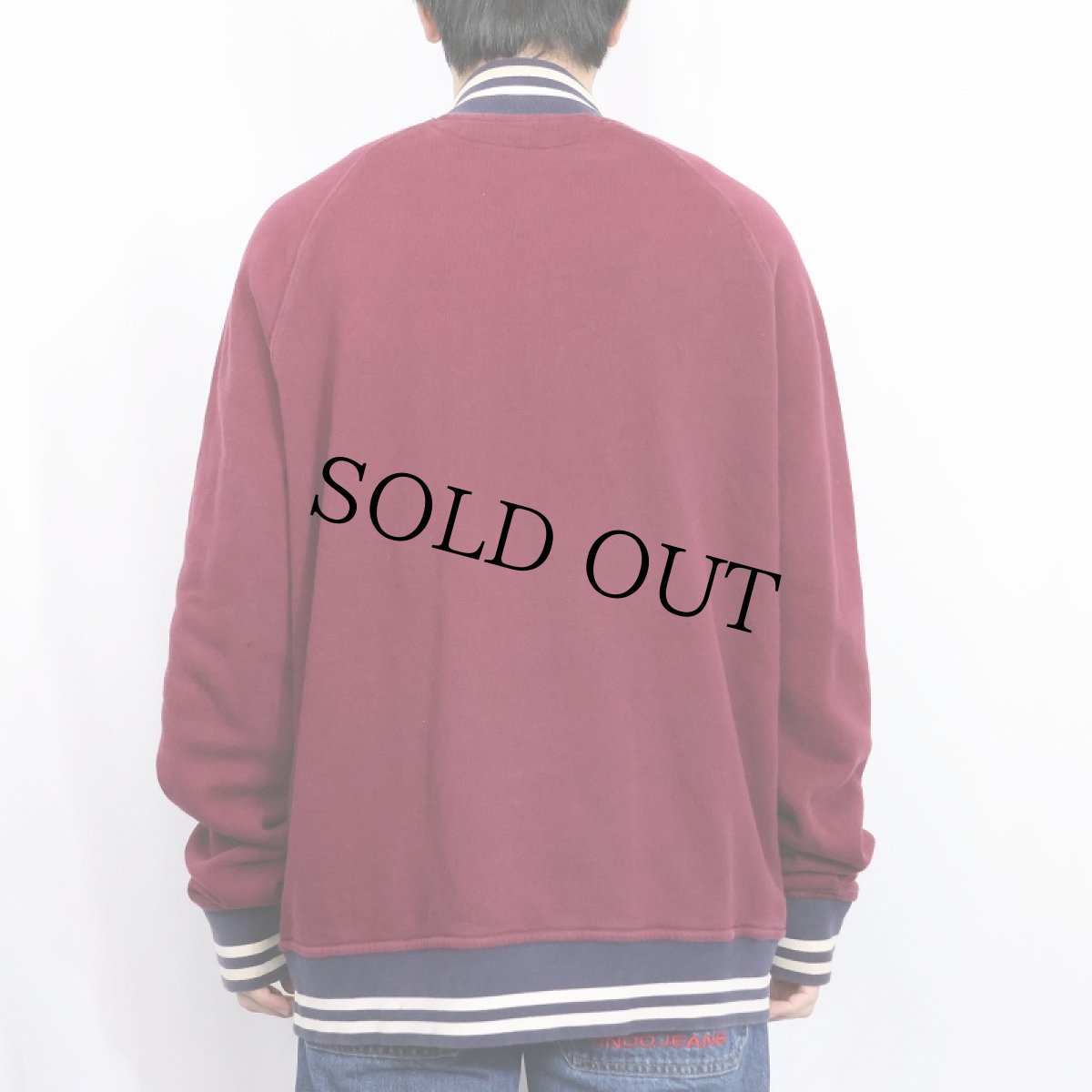 画像3: POLO Ralph Lauren ワッペン付き 裏サーマル スウェットスタジャン XL (3)