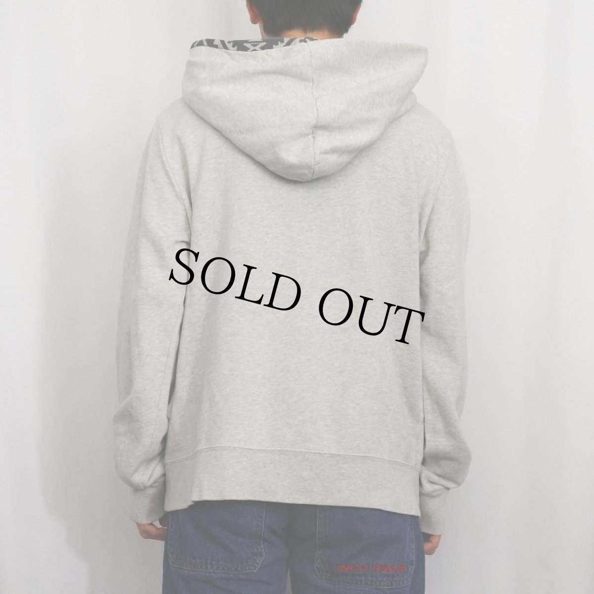 画像3: DENIM & SUPPLY RALPH LAUREN インディアンヘッド プリントスウェットフーディー L (3)