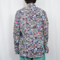 画像4: 2000's COTON DOUX アーティストジャケットプリントシャツ SIZE42 (4)