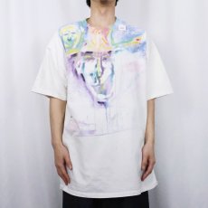 画像2: 90's "E.Wington Haycock" アートペイントTシャツ XXL (2)