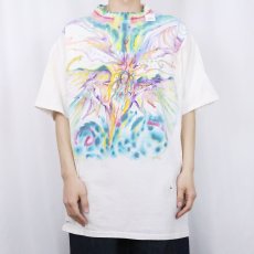 画像2: 90's "E.Wington Haycock" アートペイントTシャツ XXL (2)
