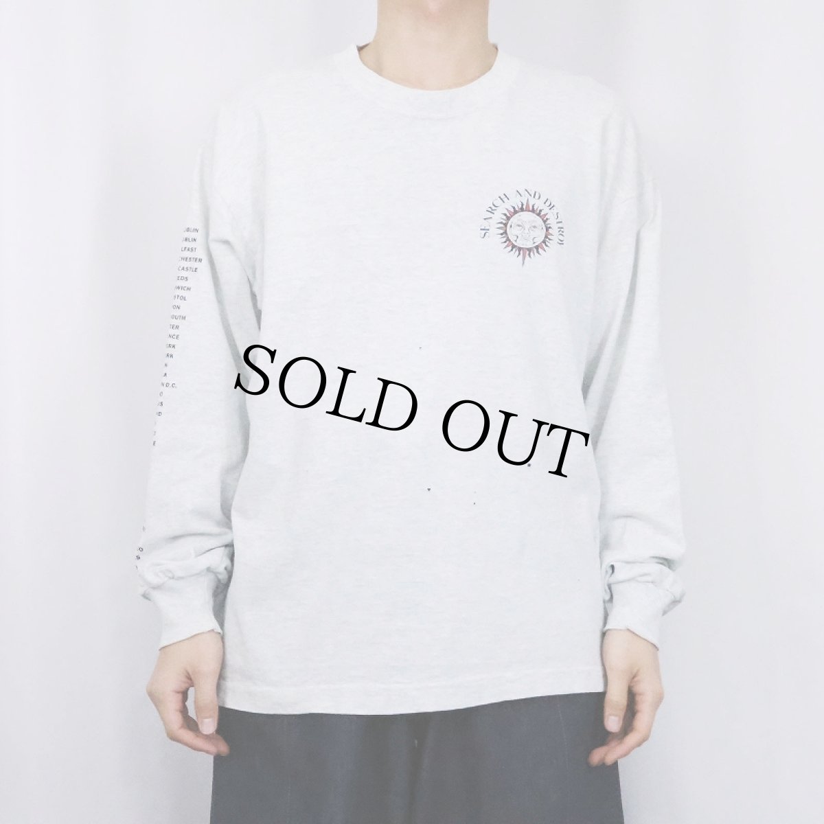 画像5: 90's Rollins Band USA製 "SEARCH AND DESTROY" ロックバンドツアーロンT XL (5)