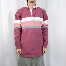 画像2: 70〜80's L.L.Bean USA製 ボーダー柄 ラガーシャツ L (2)