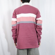 画像3: 70〜80's L.L.Bean USA製 ボーダー柄 ラガーシャツ L (3)