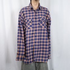 画像2: 80's JC Penney USA製 チェック柄 ヘビーネルシャツ (2)