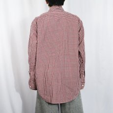 画像3: POLO Ralph Lauren 猫目ボタン チェック柄コットンシャツ M (3)