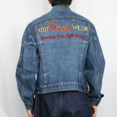 画像4: 70's Levi's 70505-0217 USA製 "Coors" ビールメーカーロゴ チェーン刺繍 デニムジャケット SIZE44 (4)