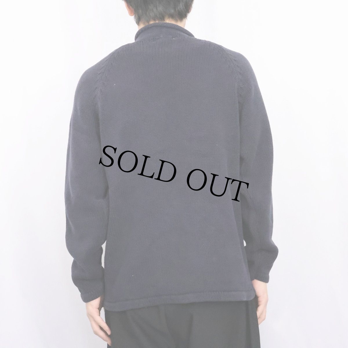 画像3: J.CREW ロールネック コットンニットセーター NAVY S (3)