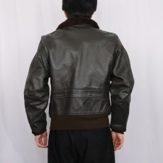 画像3: 80's U.S.NAVY G-1 レザーフライトジャケット SIZE40 (3)