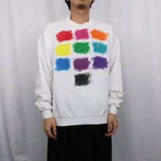 画像2: 90's Helio Graphics USA製 グラフィックプリントスウェット L (2)