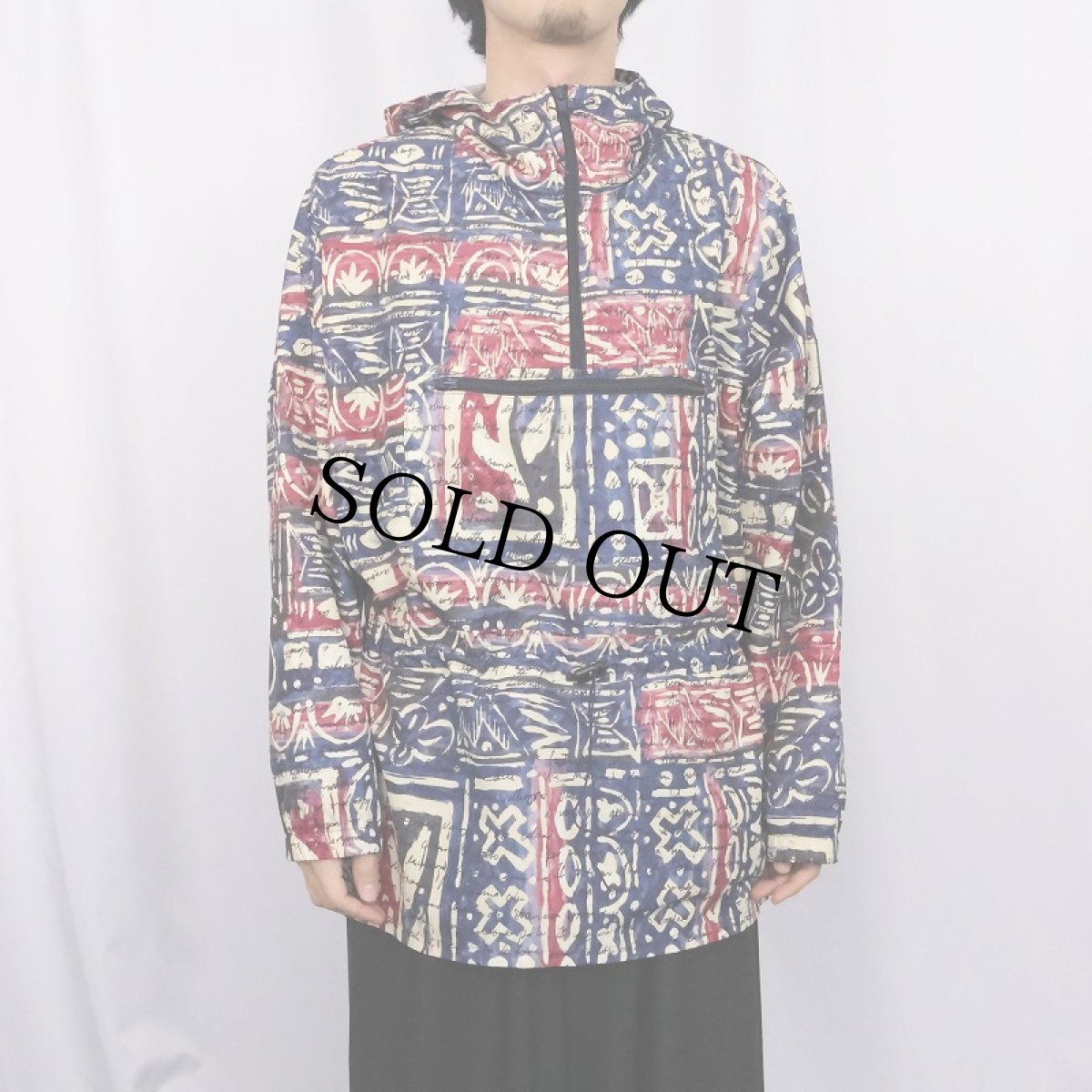 画像3: 90's BLACK DIAMOND USA製 ネイティブ柄 ナイロンアノラックパーカー S (3)