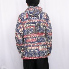 画像4: 90's BLACK DIAMOND USA製 ネイティブ柄 ナイロンアノラックパーカー S (4)
