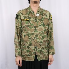 画像2: 70's KAMO ダックハンターカモ柄 ワッペン付き コットンカバーオール S (2)