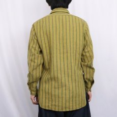 画像3: 60's PENDLETON ストライプ柄 ウールシャツ M (3)