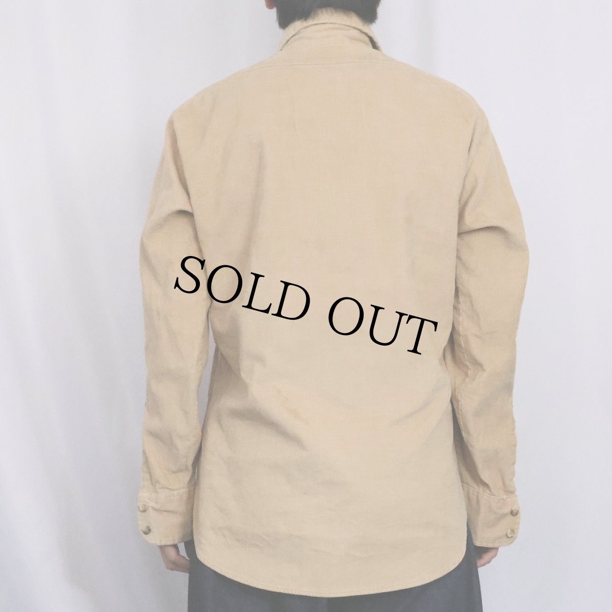 画像3: 70's Levi's USA製 コーデュロイウエスタンシャツ M (3)