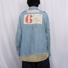 画像4: DENIM & SUPPLY RALPH LAUREN リメイクデザイン シャンブレーシャツ L (4)